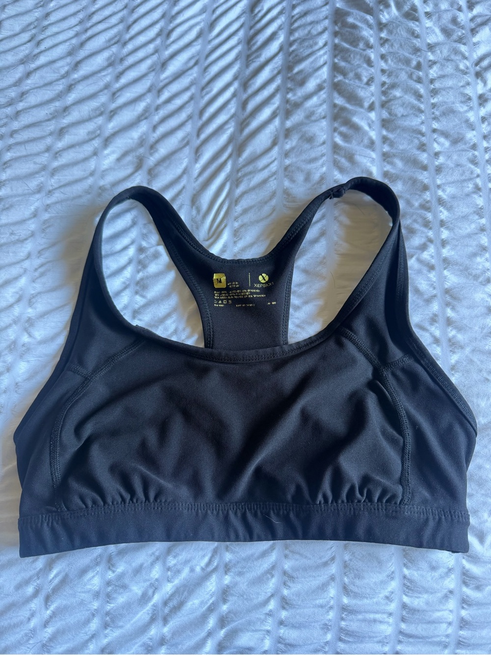5 for $25! Xersion Black Racerback Sports Bra